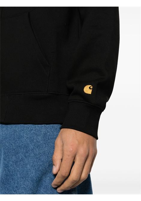hooded chase jacket men black in cotton CARHARTT WIP | I03366400F.XX